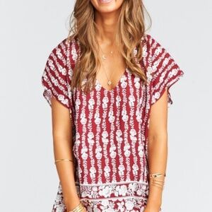 Show Me Your Mumu Original Mumu – Sangria Rose Breeze – Size Small